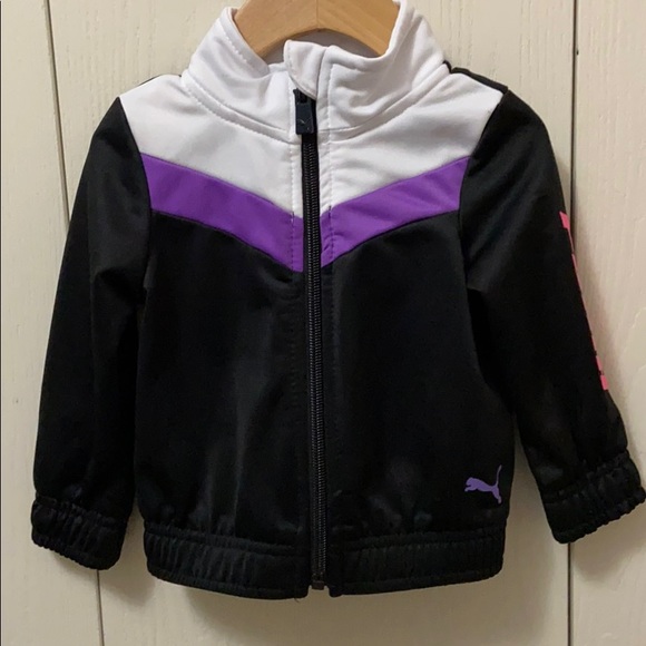 Puma Black, White & Purple Warm Up Suit - Picture 2 of 8